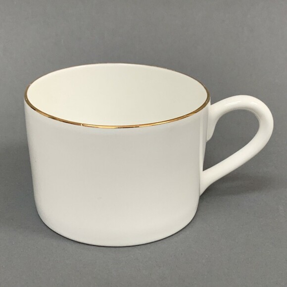 Towle Silversmiths Colonnade Gold Trim Fine Bone China White Cup - Picture 1 of 8